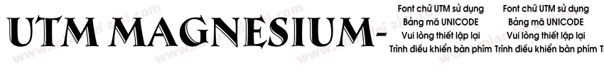utm magnesium字体转换